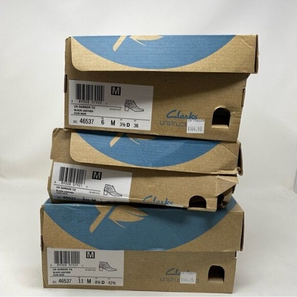 Clarks Un.Damson Tie black leather ankle boots - Picture 7 of 7